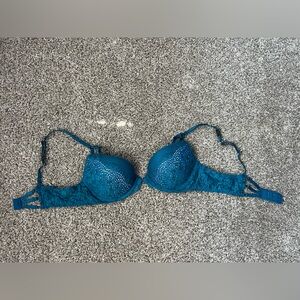 Victoria's Secret Teal Bra with Rhinestone Details 36A